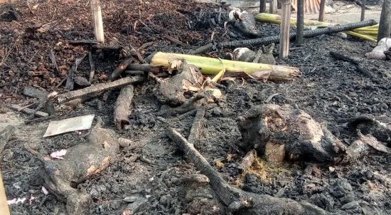 রাজিবপুরে অগ্নিকাণ্ড পুড়ে গেছে ১৭টি ঘর
