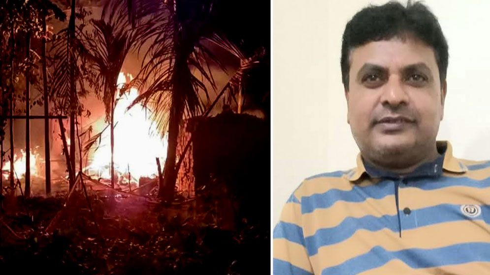 টাকার হিসাব নিয়ে বিরোধের জেরে যুবদল নেতা নিহত, বিএনপি নেতার বাড়িতে আগুন