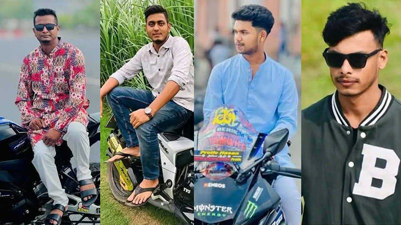বেপরোয়া দুই মোটরসাইকেলের মুখোমুখি সংঘর্ষে প্রাণ হারাল চার যুবক