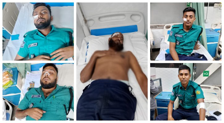 শিক্ষার্থীদের যমুনায় যেতে বাধা দেওয়ায় আট পুলিশ সদস্য আহত