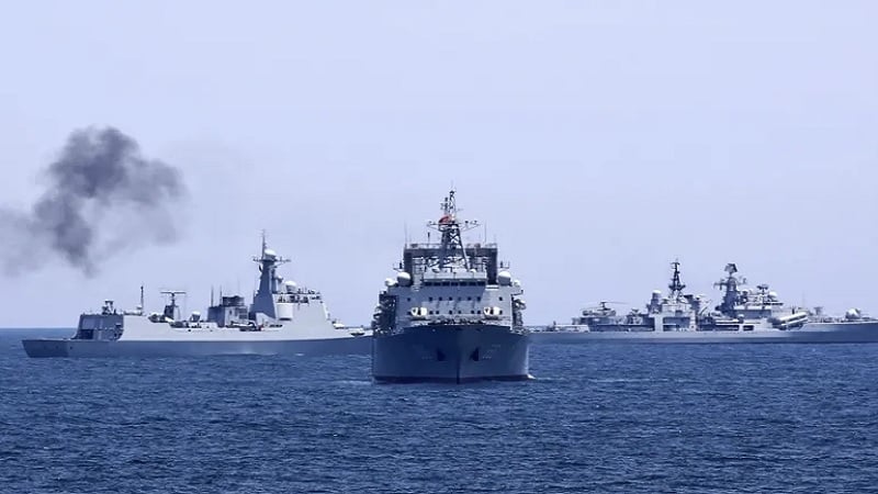 জাপান সাগরে চীন ও রাশিয়ার যৌথ সামরিক মহড়া শুরু