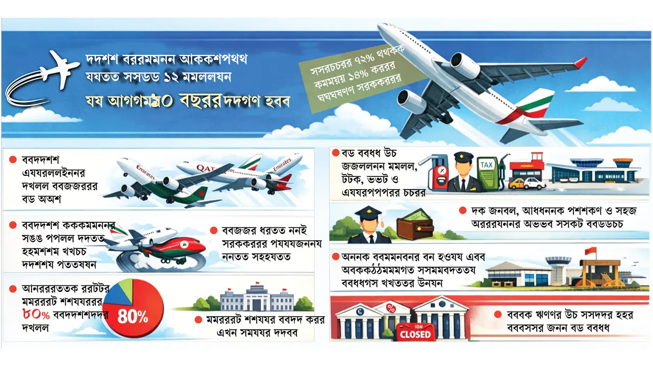 ডানা মেলছে না এভিয়েশন শিল্প
